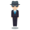 Man in Business Suit Levitating - Light emoji on Emojione